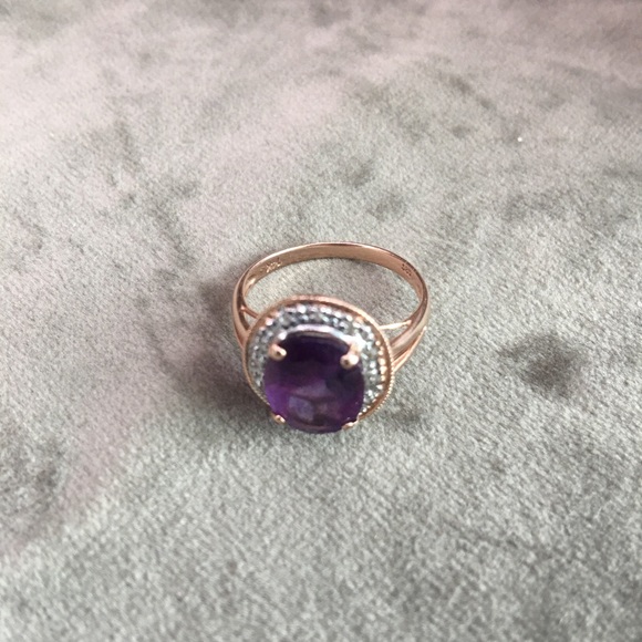 14k amethyst rose gold ring - Picture 8 of 16
